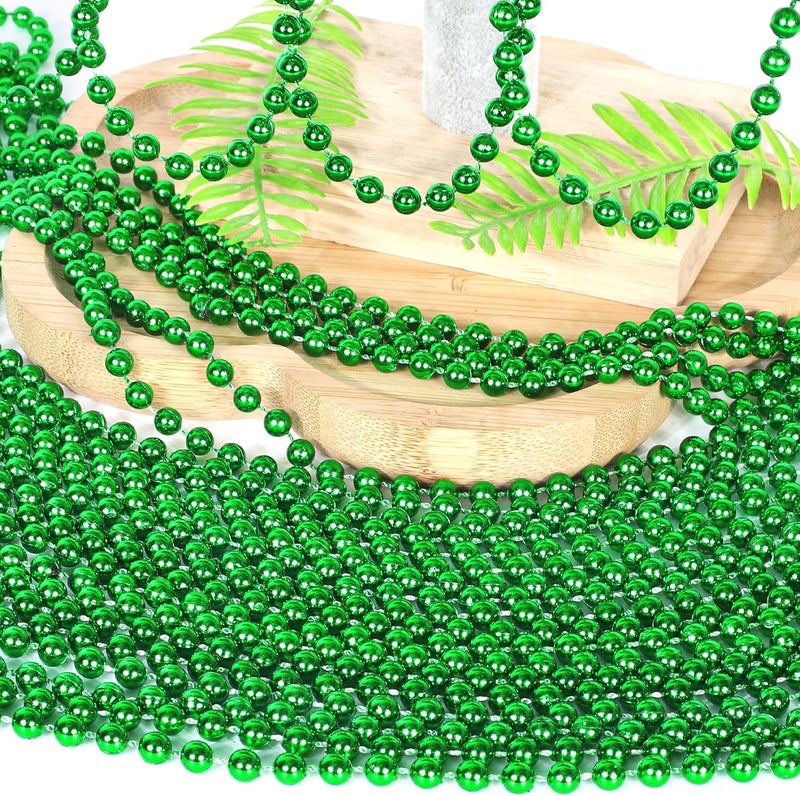 VLUV 36Pcs Beaded Necklace, Mardi Gras Beads Necklaces Accessories, 33 Inch Bead Costume for Women Man, Festival Parade Throw Supplies - Image 4